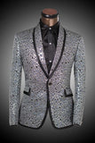 Men's Golden And Silver Scale Designer Suits Up To 6XL - TrendSettingFashions 