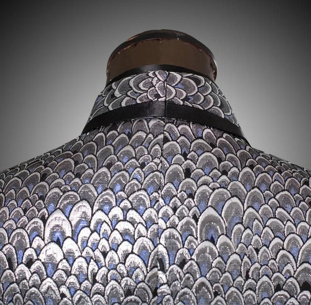 Men's Golden And Silver Scale Designer Suits Up To 6XL - TrendSettingFashions
