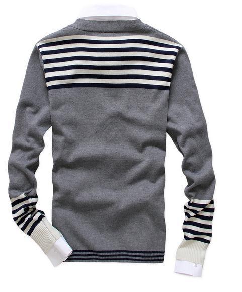 Men's Fashion Cardigan With Stripes - TrendSettingFashions