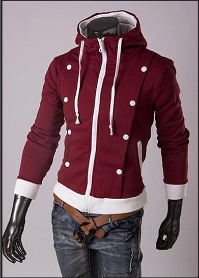 Men's Full Zip Jacket with Buttons - TrendSettingFashions
