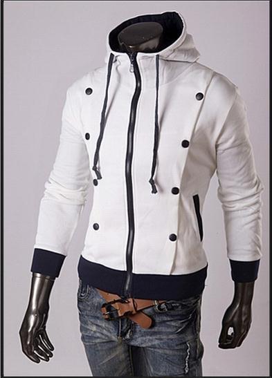 Men's Full Zip Jacket with Buttons - TrendSettingFashions