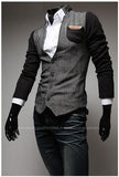Men's Fashion Cardigan With High Collar - TrendSettingFashions