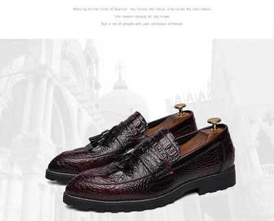 Men's Crocodile Brogue Style Loafers - TrendSettingFashions