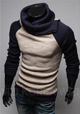 Men's High Collar Pullover Sweater - TrendSettingFashions