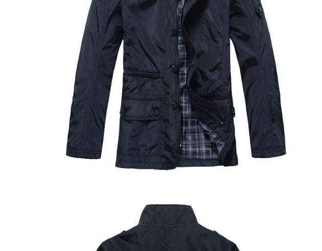 Men's Stand Collar Jacket - TrendSettingFashions 