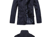 Men's Stand Collar Jacket - TrendSettingFashions 