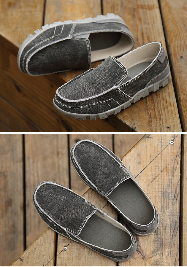 Men's Jean Inspired Flats Up To Size 10.5 - TrendSettingFashions 