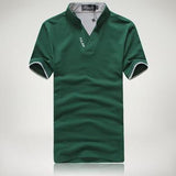 Men's Short Sleeve Solid Polo Shirt - TrendSettingFashions 