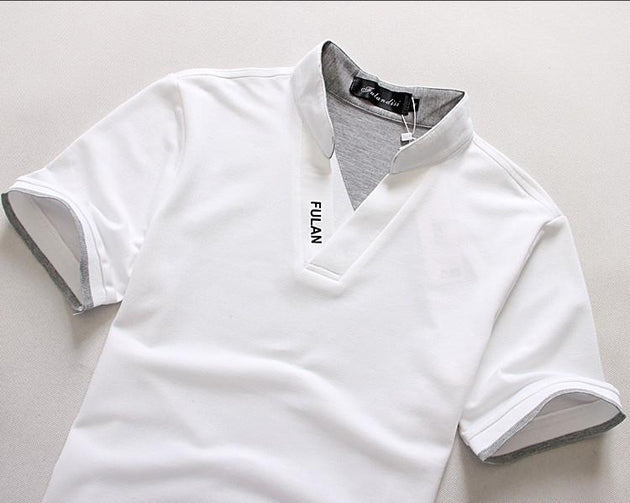 Men's Short Sleeve Solid Polo Shirt - TrendSettingFashions 