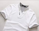Men's Short Sleeve Solid Polo Shirt - TrendSettingFashions 