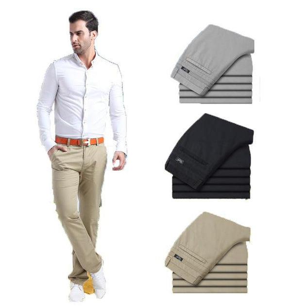 Men's Mid Rise Dress Trousers - TrendSettingFashions 