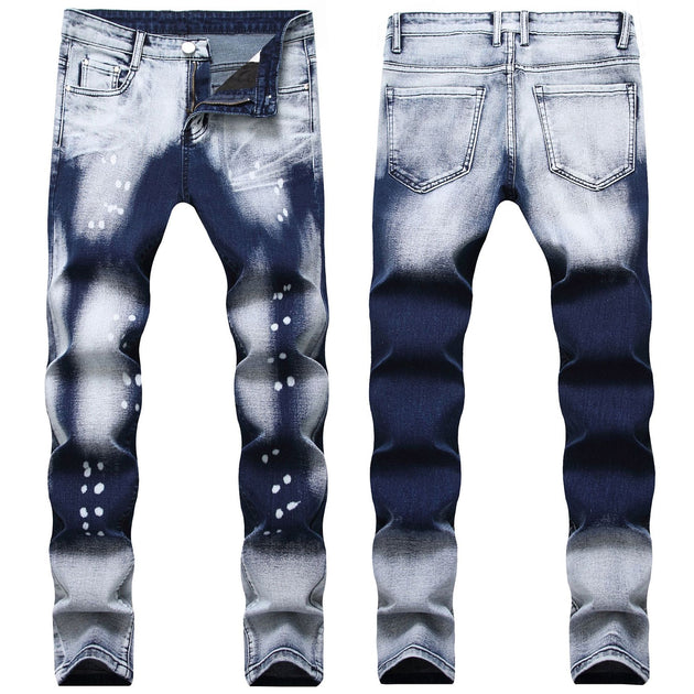 Men's Double Color Faded Jeans - TrendSettingFashions 