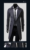 Men's Double Breasted Wool Coat - TrendSettingFashions 