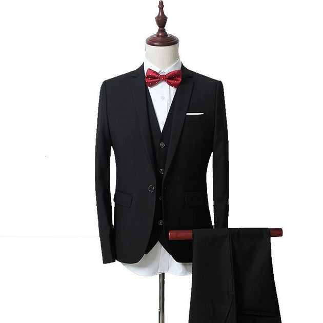 Men's 3 Piece Men's Fashion Business Suit Up To 5XL - TrendSettingFashions 