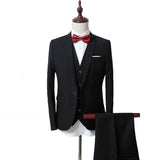 Men's 3 Piece Men's Fashion Business Suit Up To 5XL - TrendSettingFashions 