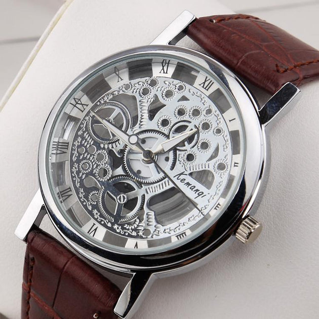 Men's Stainless Steel Fashion Skeleton Watch - TrendSettingFashions 