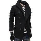 Men's Single Breasted Wool Coat - TrendSettingFashions 