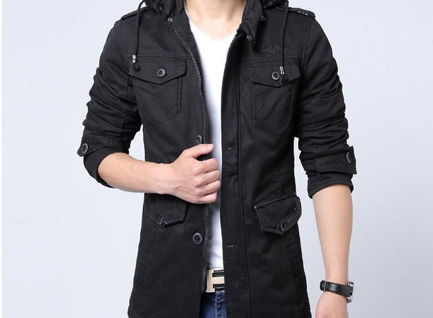 Men's Fashion Velvet Hood Jacket - TrendSettingFashions 