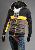 Men's Full Zip 3 tone Jacket Hoodie - TrendSettingFashions 