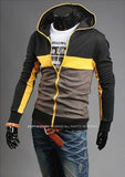 Men's Full Zip 3 tone Jacket Hoodie - TrendSettingFashions 