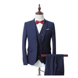 Men's 3 Piece Men's Fashion Business Suit Up To 5XL - TrendSettingFashions 