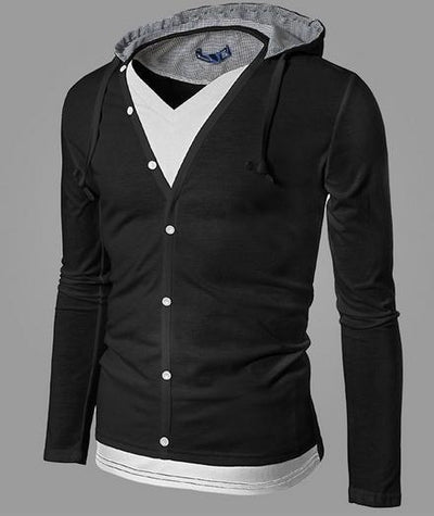 Men's Full Button Hoodie - TrendSettingFashions 