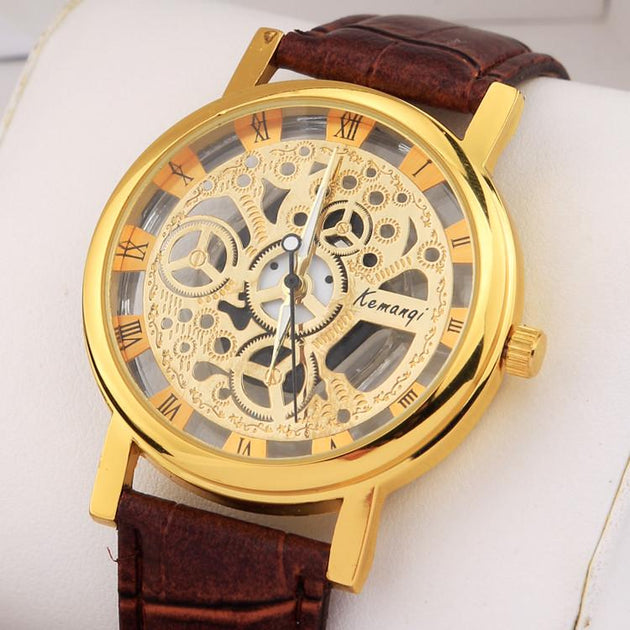 Men's Stainless Steel Fashion Skeleton Watch - TrendSettingFashions 