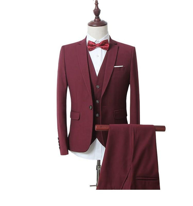 Men's 3 Piece Men's Fashion Business Suit Up To 5XL - TrendSettingFashions 