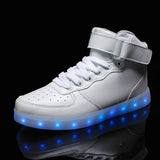 LED Glow Fashion High Tops With 8 LED Color Options Included!! - TrendSettingFashions 