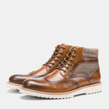 Men's Fashion Brogue Leather Boots! (Up To Size 13) - TrendSettingFashions 
