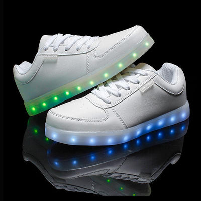 LED Glow Fashion Low Tops With 8 LED Color Options Included!  USB Rechargeable! - TrendSettingFashions 