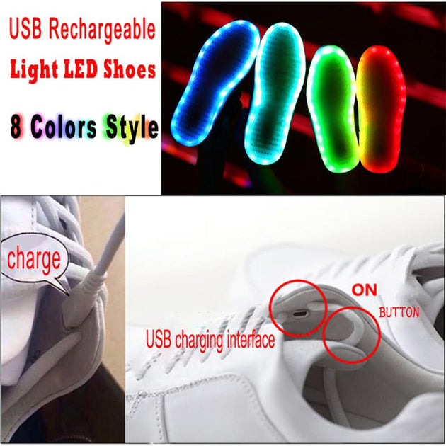 LED Glow Fashion Gold/Silver Low Tops With 8 LED Color Options Included!  USB Rechargeable! - TrendSettingFashions 