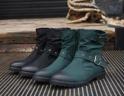 Men's Buckle Fashion Boots - TrendSettingFashions 