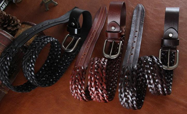 Genuine Leather Belt Classic Pattern 2 - TrendSettingFashions 