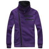 Men's Right Hand Zip with High Collar - TrendSettingFashions 