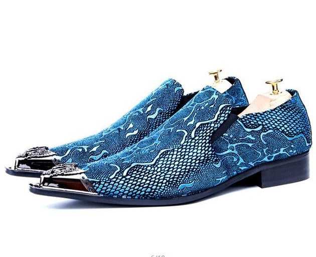 Men's Turquoise Dress Shoes Up To Size 12 - TrendSettingFashions 