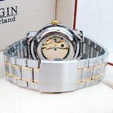 Men's Dressy Silver/Gold Trim Watch - TrendSettingFashions 