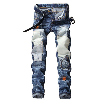 Men's Retro Embroidery Jeans Up To Size 40 - TrendSettingFashions 