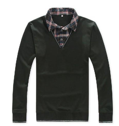 Men's Sweater With Turn Down Collar - TrendSettingFashions 