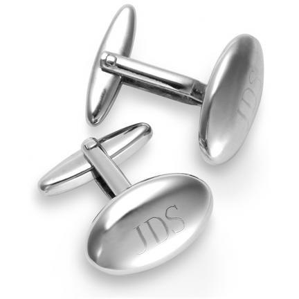 Polished Oval Cuff Link Set - TrendSettingFashions 