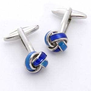 Dashing Cuff Links with Personalized Case - Blue Knot - TrendSettingFashions 