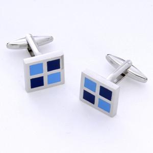 Dashing Cuff Links with Personalized Case - Blue Square - TrendSettingFashions 