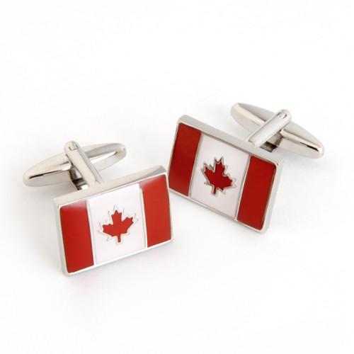 Dashing Cuff Links with Personalized Case - Canada Flag - TrendSettingFashions 