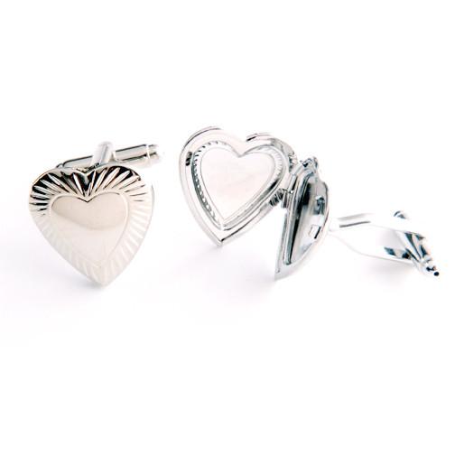 Dashing Cuff Links with Personalized Case - Heart - TrendSettingFashions 