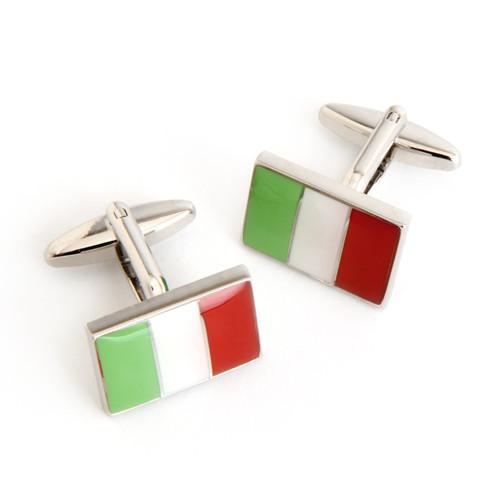Dashing Cuff Links with Personalized Case - Italy Flag - TrendSettingFashions 