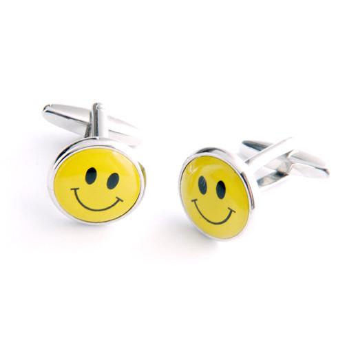 Dashing Cuff Links with Personalized Case - Smiley Face - TrendSettingFashions 