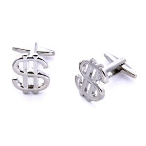 Dashing Cuff Links with Personalized Case - Dollar Signs - TrendSettingFashions 