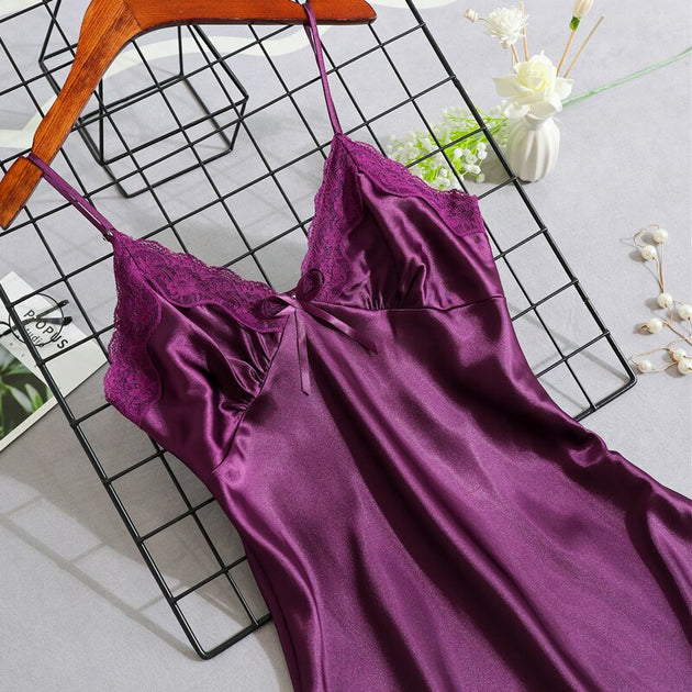 Women's Satin Nightgown Night Dress