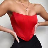 Women's Sleeveless Fashion Sexy Corset Crop Top