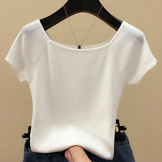 Women's Fashion T-Shirt Off shoulder